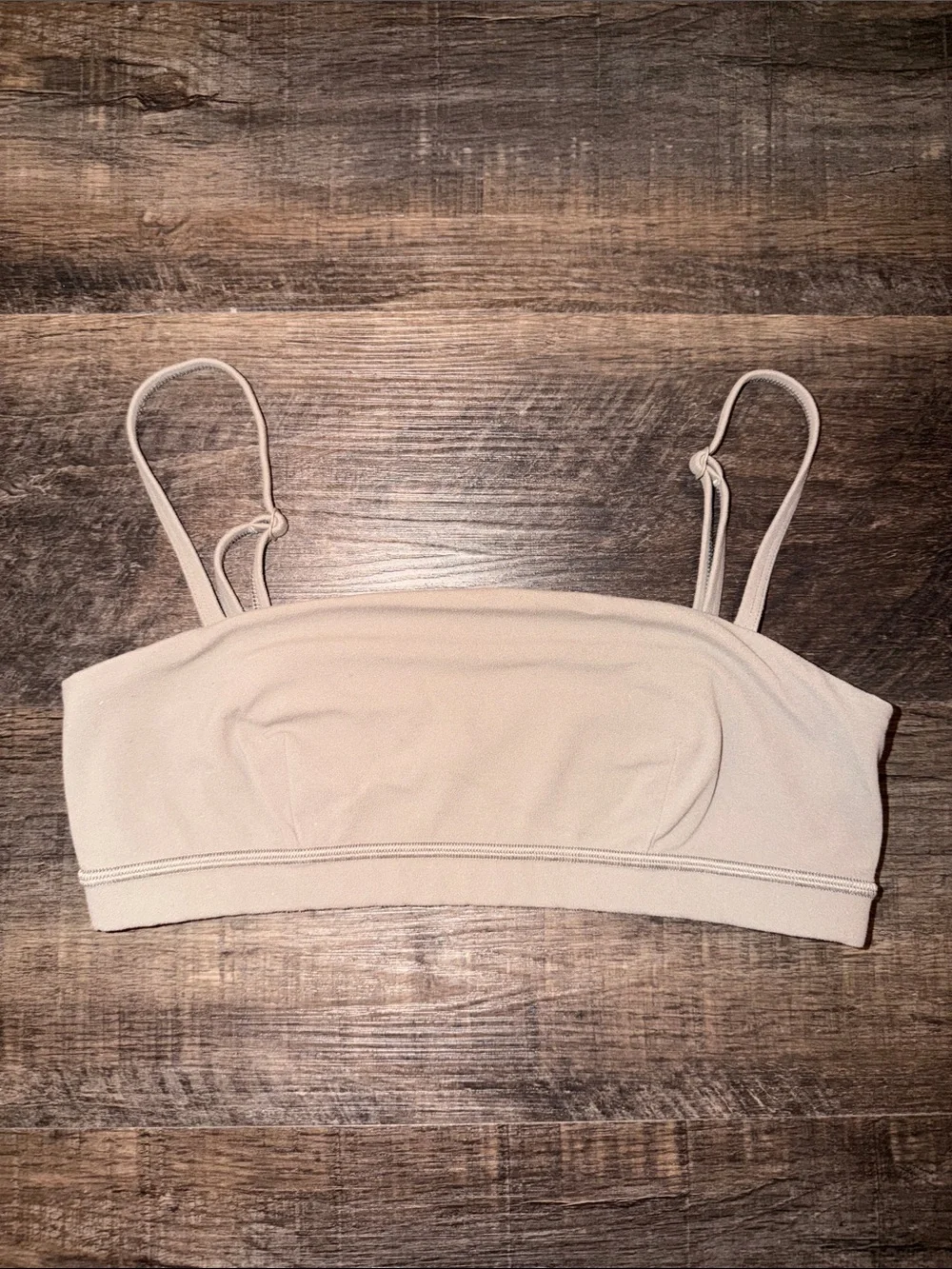 Aritzia Seamless Light Beige Bralette with Adjustable Straps
